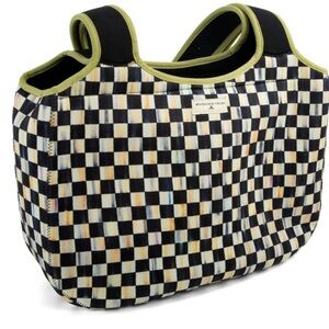Mackenzie Childs Courtly Check Carryall Tote NWOT